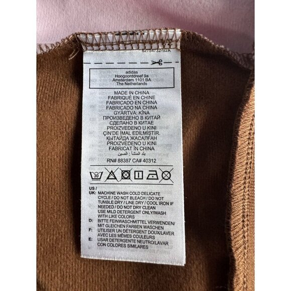 Adidas Woman's Sz 3X Retro Luxury Track Full Zip Jacket Brown Pink - Picture 7 of 12